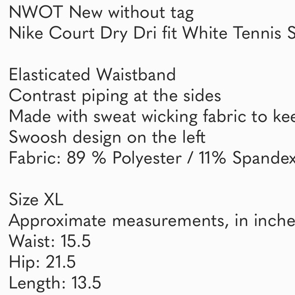 NWOT NIKE | White Court Tennis mini skirt skirt women’s XL - Picture 10 of 10